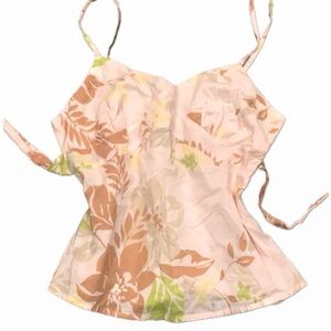 American Eagle Outfitters Pink and Vintage Floral Camisole